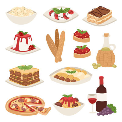 矢量食物概念图片素材-创意矢量卡通食品设计插图插画-eps格式-未来素材下载